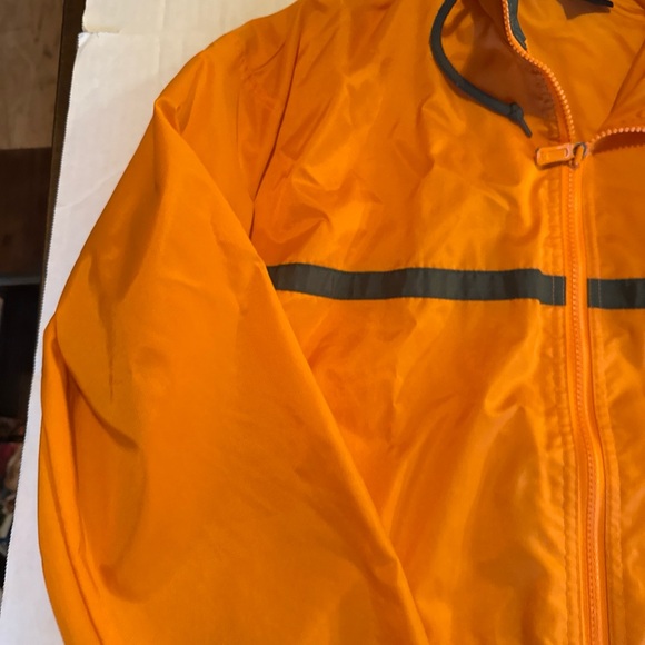 Vintage 90's Windbreaker Jacket NIKE Orange Full Zip Black Tag Size Medium - Picture 3 of 13